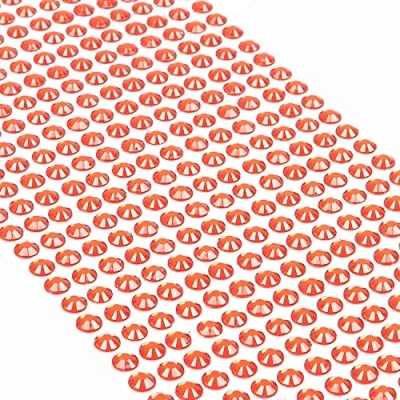 Afbeelding van Movoja Rode strass steentjes, ronde glitterstenen, 6 mm, zelfklevend voor decoratie en knutselen, sierstenen om op te plakken, sierstenen, knutselstenen, rood