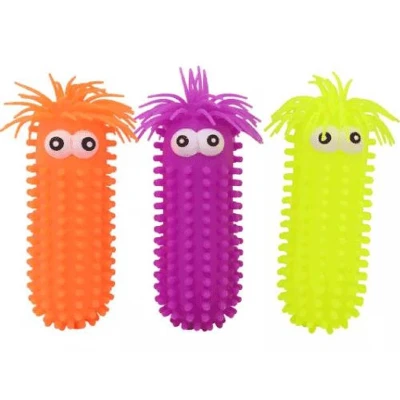 Afbeelding van 12 fluffy worm met grote ogen 28 cm24418