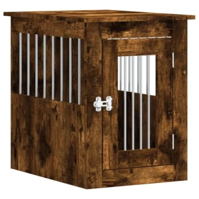 Afbeelding van vidaXL Hondenbench 45x62x59 cm bewerkt hout gerookt eikenkleurig