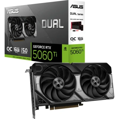 Afbeelding van ASUS DUAL GeForce RTX 5060 Ti 16GB OC Edition Videokaart