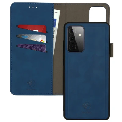 Afbeelding van Samsung Galaxy A72 Hoesje Kunstleder iMoshion Bookcase/2 in 1 Case Donkerblauw Telefoonhoesje