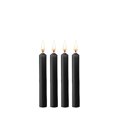 Afbeelding van SM Kaarsen 4 Pack Zwart