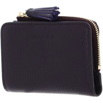 Afbeelding van COCCINELLE Leren portemonnee Tassel Wallet Prune donkerpaars