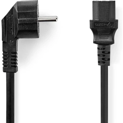 Afbeelding van C13 kabel Nedis 5 meter (Haaks, Zwart)