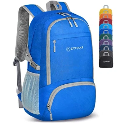 Afbeelding van ZOMAKE Ultra Lichtgewicht Opvouwbare Rugzak 30L,Kleine Waterdichte Wandelrugzak,Pakbare voor Dames En Heren,Outdoor Wandelen Camping Reizen(Diepblauw)