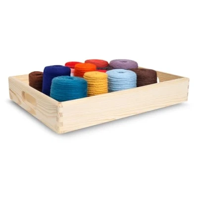 Afbeelding van Creative Deco Grote Effen Houten Doos Kist Ongeverfd 40 x 30 6,5 cm (+/ 1 cm) met Handgrepen Perfect voor Kest Kestmis, Kostbaarheden, Speelgoed en Gereedschap