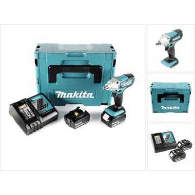 Afbeelding van Makita DTW 190 RFJ accu slagmoersleutel 18V + 2x oplaadbare 3.0Ah snellader Makpac