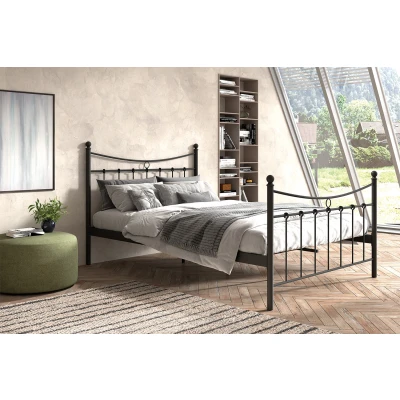 Afbeelding van Bed &#039;Sacha&#039; Zwart 140x200 met lattenbodem (2c)