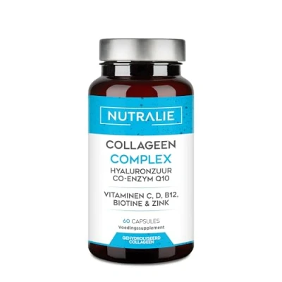 Afbeelding van Collageen + Hyaluronzuur Q10 Gewrichten Huid Collagen Hydrolysaat Vitaminen A C D B12 Zink Hoge Concentratie 60 Capsules