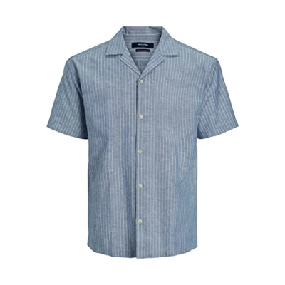 Afbeelding van Jack &amp; Jones Premium Jprblusummer Resort Overhemd, Heren, Maat: Small, Blue