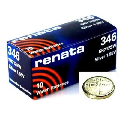 Afbeelding van Lithium knoopcelbatterij Renata 346 SR712SW, 1 stuk, gemaakt in Zwitserland