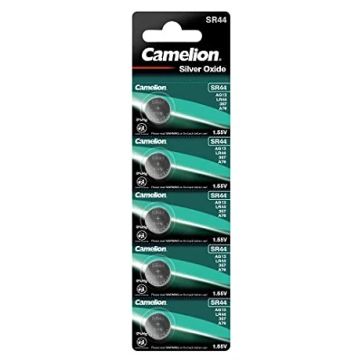 Afbeelding van Camelion SR44 / SG13 zilveroxide knoopcel 1.55 volt 5 stuks