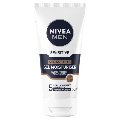 Afbeelding van Nivea Men Sensitive Skin &amp; Stubble Moisturizer Gezichtsgel 50 ml