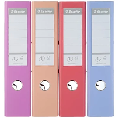 Afbeelding van Esselte Solea 75mm A4 Power hendelboogvijlen Pack van 10 Assorti