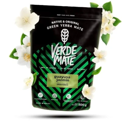 Afbeelding van Verde mate Green guayusa Jazmín 0.5 kg Uitzonderlijke Yerba met en jasmijn 500 g Dubbele stimulerende kracht Delicate smaak thee uit Brazilië