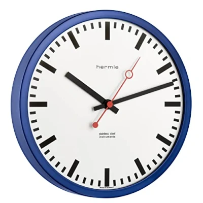 Afbeelding van Hermle Stationsklok 30471 Q70870 radio, blauw, Ø 30 cm x 5