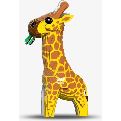 Afbeelding van Eugy Maak Je Eigen Giraffe Junior 9,5 X 7 Cm Karton Geel