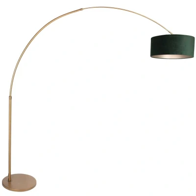 Afbeelding van Steinhauer Booglamp Sparkled Light brons met groene kap Ø 45cm 4305BR
