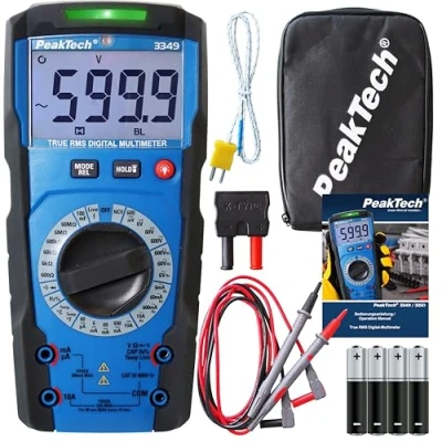 Afbeelding van Peaktech 3349 multimeter 600V/10A AC/DC CAT III 600V