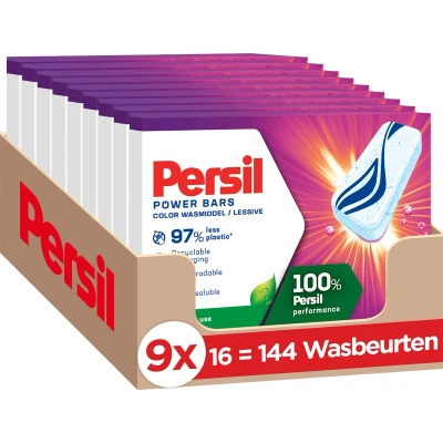 Afbeelding van 9x Persil Wasmiddel Power Bars Color 16 wasbeurten