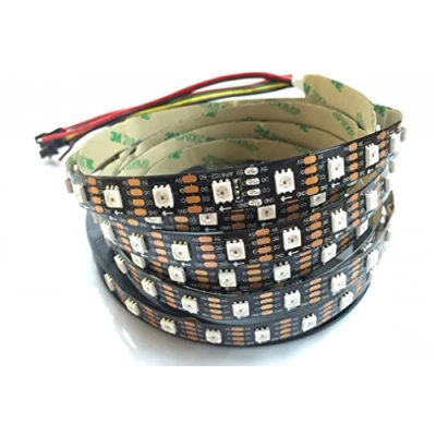 Afbeelding van Ledstripverlichting, 5 m, 60 pixels, zwart, PCB, niet waterdicht, IP20, APA102, droomkleuren, stripverlichting