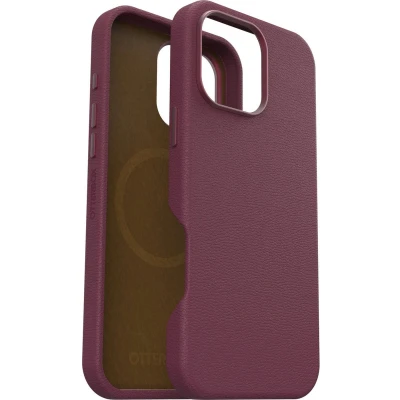 Afbeelding van iPhone 16 Pro Max Cactus leren hoesje Otterbox Symmetry Magsafe Backcover Maroon Bells