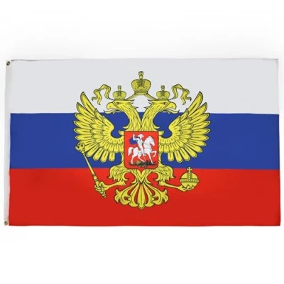 Afbeelding van Rusland met adelaarsvlag 90x60 cm Russische wapenvlaggen 60 x 90 Banier 2x3 ft Hoge kwaliteit AZ FLAG