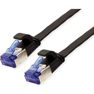 Afbeelding van VALUE FTP patchkabel, Cat.6A (Class EA), extra plat, zwart, 1 m