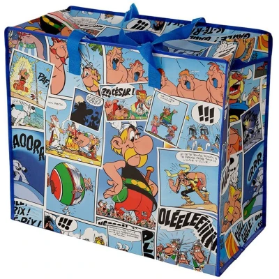 Afbeelding van Asterix Stripboek Grote Boodschappentas met Rits Opbergtas 48x55x28cm