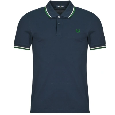 Afbeelding van Fred Perry polo heren normale fit poloshirt donkerblauw effen