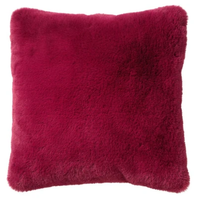 Afbeelding van Dutch Decor ZAYA Kussenhoes 45x45 cm bontlook effen kleur Red Plum roze