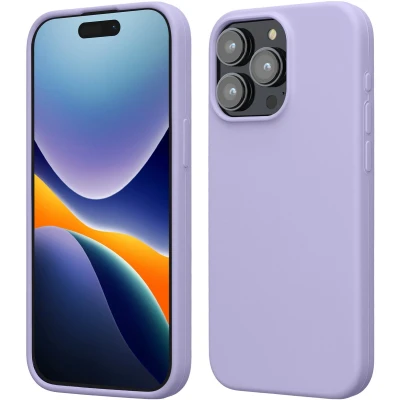 Afbeelding van kwmobile Case voor iPhone 15 Pro Max Slank TPU Hoesje met Zachte Afwerking In lavendel
