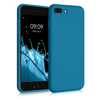 Afbeelding van kwmobile telefoonhoesje compatibel met Apple iPhone 7 Plus/iPhone 8 Plus hoesje Zachte case voor smartphone Back cover in Caribisch blauw