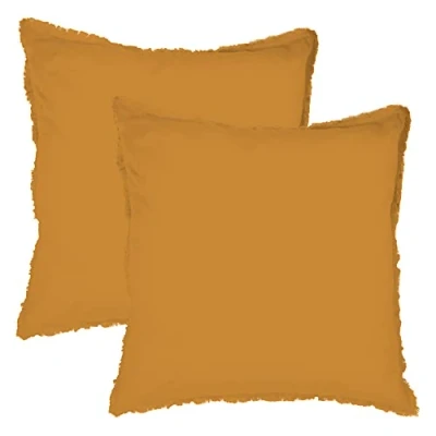 Afbeelding van Matt &amp; Rose Set Kussenslopen Karamel 65 x cm Gewassen Katoen