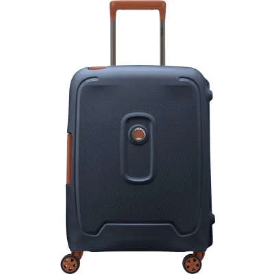 Afbeelding van Delsey Moncey 4 Wheel Trolley 55/40 Slim ink blue Harde Koffer