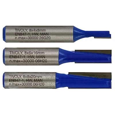 Afbeelding van Tivoly XT60642067320 Freesstiften voor bovenfrees, recht, 2 snijkanten, diamantslijping, Ø 4 6 8 mm, blauw