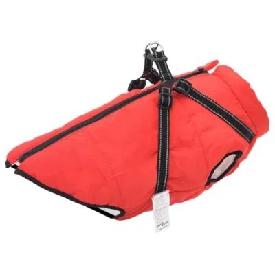Afbeelding van vidaXL Hondenjas met harnas waterdicht reflecterend rood 5XL