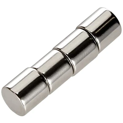 Afbeelding van First4magnets F674 4 diameter x 10 mm dikke N42 neodymium magneten 3,9 kg trekken (set van 4), zilver, 25 3 cm