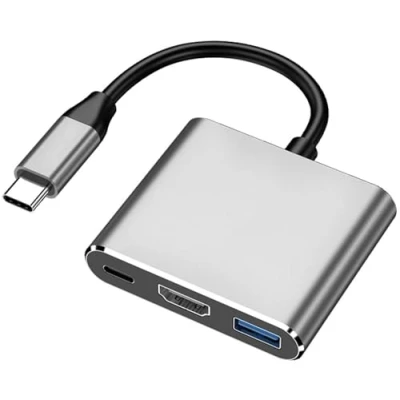 Afbeelding van XtremeMac USB C Hub 3 poorten 3.0 4k HDMI Grijs