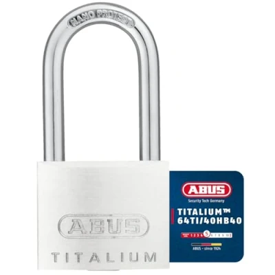 Afbeelding van Abus 64TI/40HB40 40 x 40mm Titalium hangslot met lange beugel sleutel KA6412