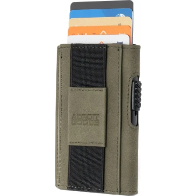 Afbeelding van AdroitGoods Pasjeshouder 7 Pasjes Portemonnee Creditcardhouder Met RFID Technologie Suède Leder Groen