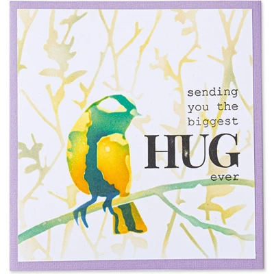 Afbeelding van Layered stencil bird &amp; branches Sizzix