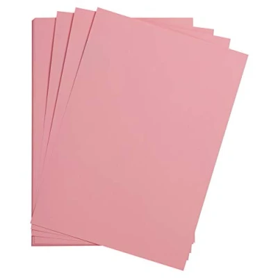 Afbeelding van Clairefontaine Ref 975265C Maya glad gekleurde tekenkaart (verpakking van 25 vellen) 185gsm A4 (29,7 x 21cm) Lichtroze kleur Diep geverfd, zuurvrij, pH neutraal