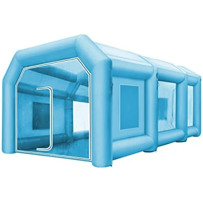 Afbeelding van VEVOR opblaasbare verfcabine, 10 x 5 3,5 m, cabine met 2 blazers, spuitcabine, filtersysteem, draagbare autoschildercabine voor werkplek