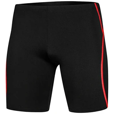 Afbeelding van Aqua Speed Set Zwembroek voor heren + incl. e book Jammer mannen Lang, 09 g. zwart zwart/rood, L