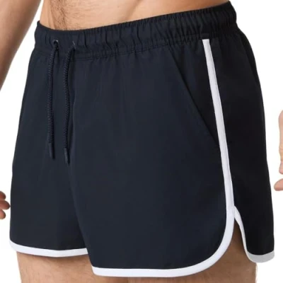 Afbeelding van Björn Borg heren Retro zwemshorts met steekzakken in de kleur Donkerblauw, maat: L
