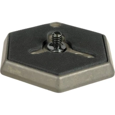 Afbeelding van Manfrotto 030 14 Piastra per Testa Esagonale in Alluminio con Attacco da 1/4&quot;, Nero