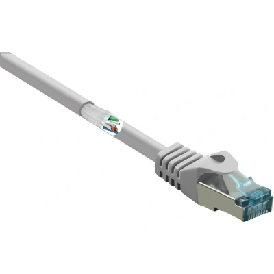 Afbeelding van Renkforce RF 5224656 RJ45 Netwerkkabel, patchkabel CAT 6A S/FTP 20.00 m Grijs Snagless, Vlambestendig 1 stuk(s)