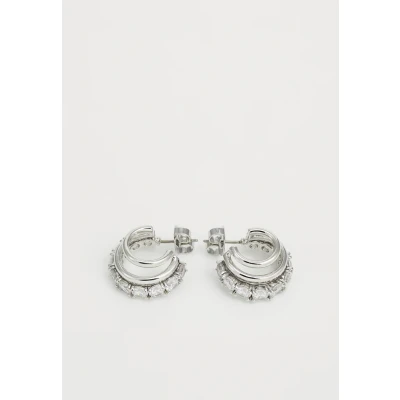 Afbeelding van kate spade new york HINT OF Shimmer Stacked Huggies Oorbellen clear/silvercoloured, Dames, Maat: One Size, Clear/silver coloured