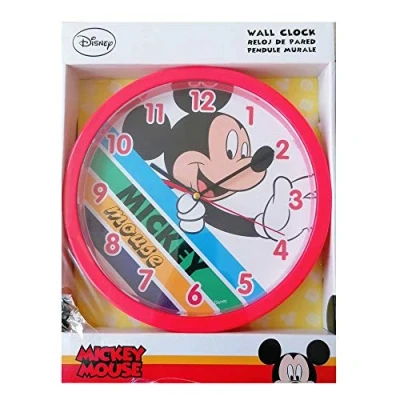 Afbeelding van Disney wandklok Mickey junior 25 cm rood
